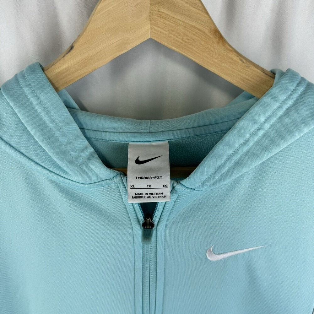 Nike Big Boys -Girls ThermaFIT Elite Full-Zip Hoodie sz XL Turquoise Blue White - Picture 7 of 13